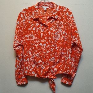 Nine West Tie Front Blouse